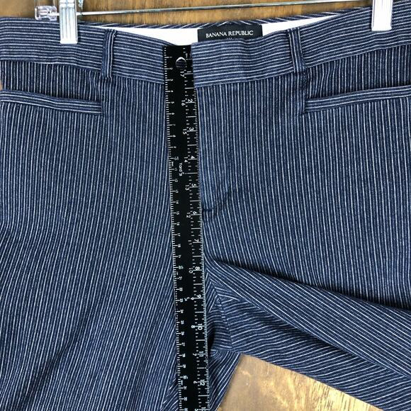 Banana Republic Womens Pants Blue Striped Jackson Fit Stretch 8 - Picture 8 of 12